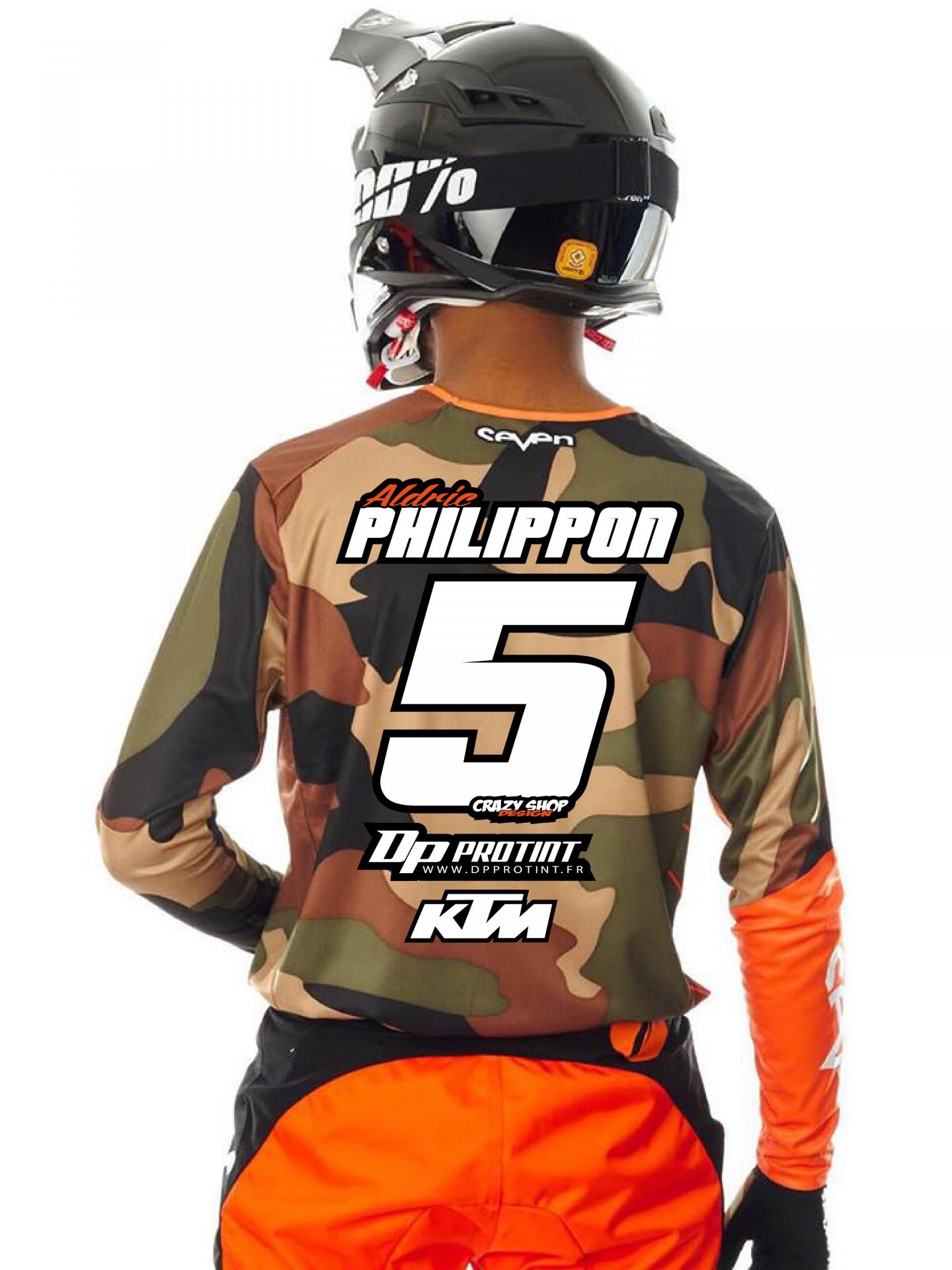 Flocage maillot MOTOCROSS (dos)